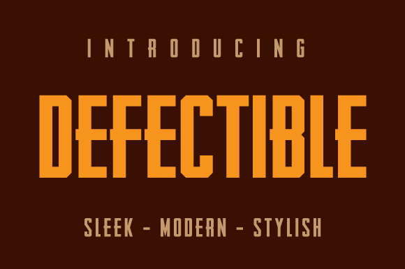 Defectible Font for Business Branding